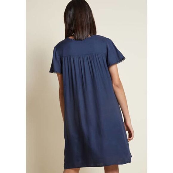 ModCloth Embroided Peace and Lovely Shift Dress - Picture 3 of 5